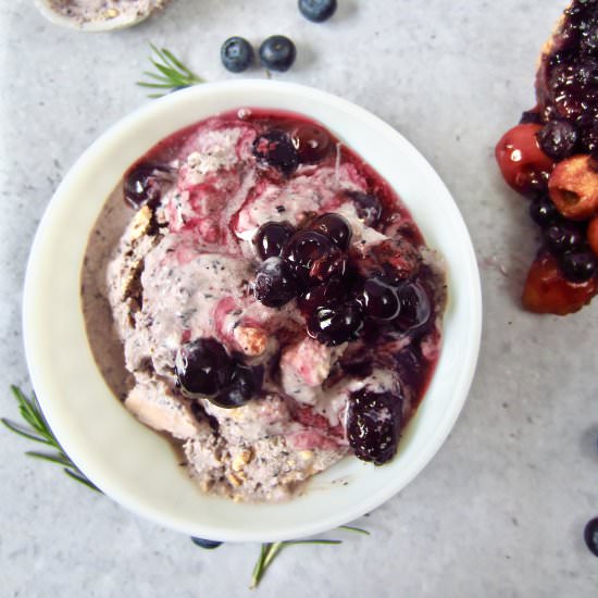 Rosemary Blueberry Pie Ice Cream