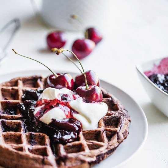 Dark Chocolate Waffles