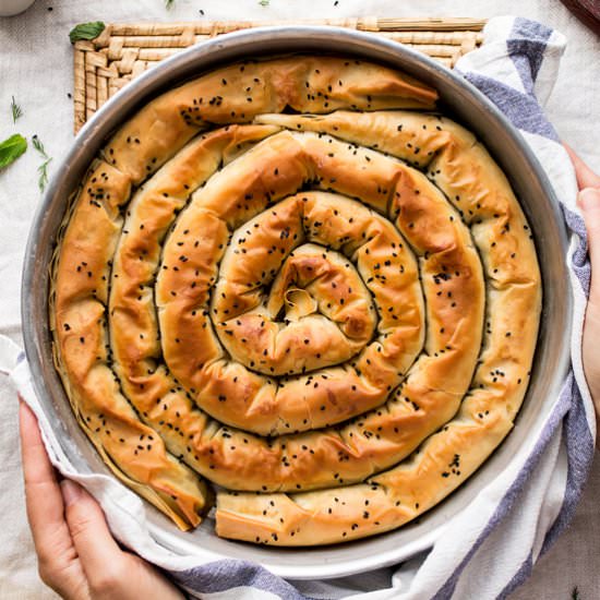 Vegan spanakopita