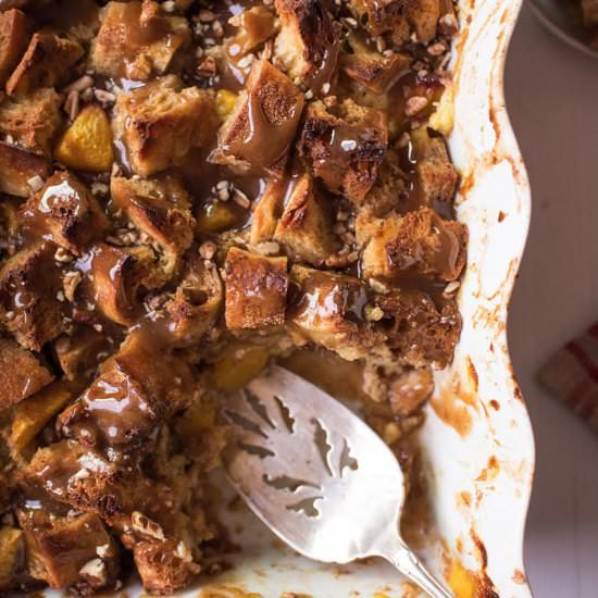 Peach Bread Pudding