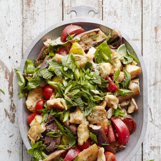 Grilled Eggplant Panzanella