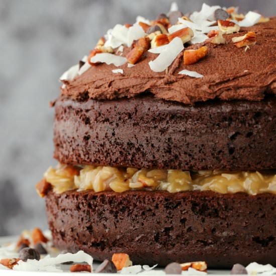 Vegan German Chocolate Cake