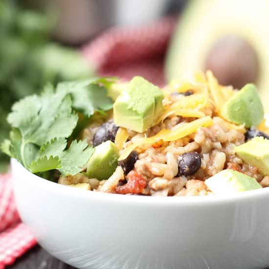Instant Pot Salsa Chicken Rice Bowl