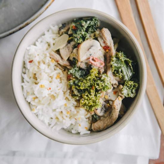 Beef Stroganoff with Kale