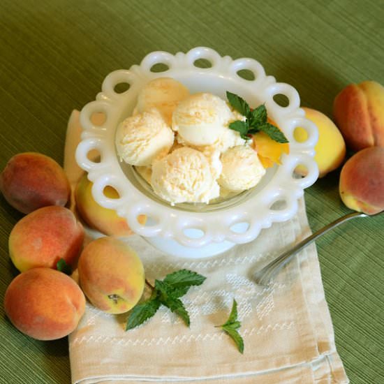 Fresh Peach Ice Cream