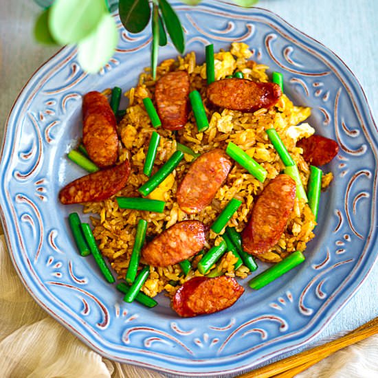 Fried Rice With Chorizo And Garlic