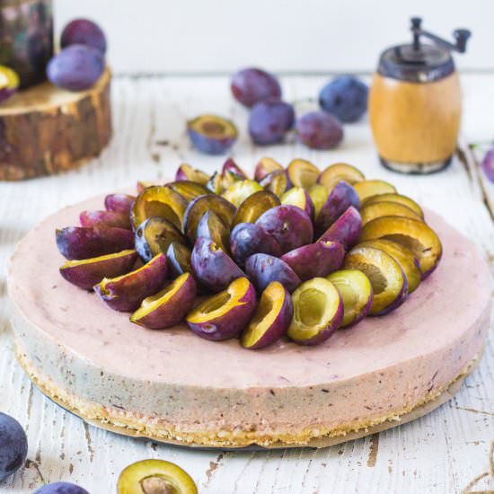 No bake Plum Cheesecake