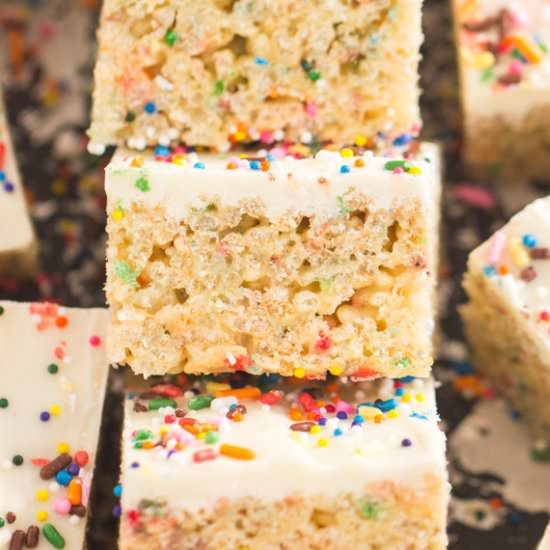 Funfetti Rice Krispie Treats