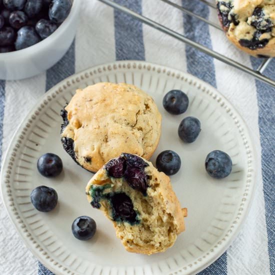 Vegan Blueberry Almond Muffins