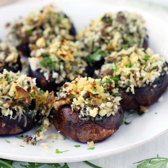 Italian Vegetarian Stuffed Mushroom