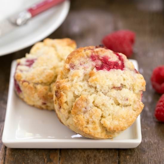 Raspberry Cream Scones