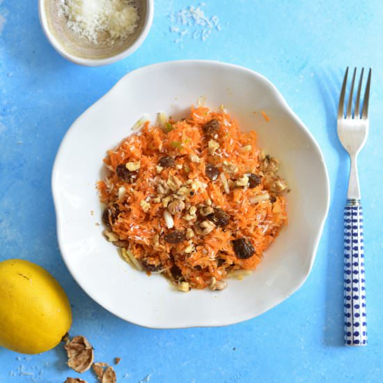 Shredded carrot and apple salad