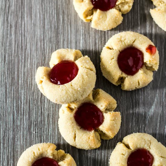Peanut Butter & Jam Cookies