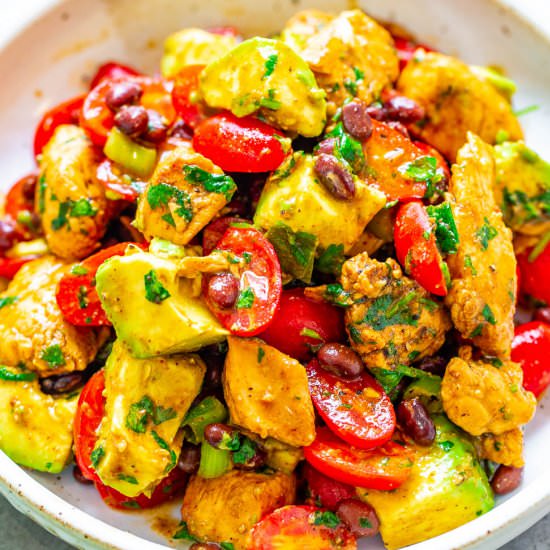 Chicken Avocado Black Bean Salad