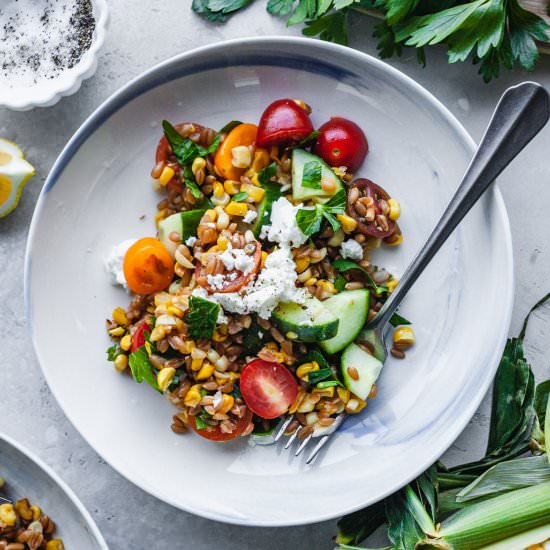 Skillet Corn And Farro Salad