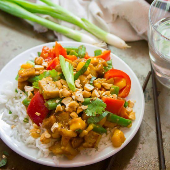 Vegan Mango Chicken Stir-Fry