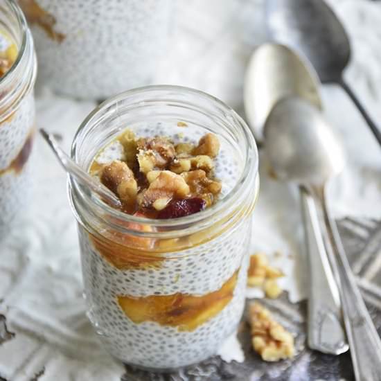 Peach Almond Vanilla Chia Pudding