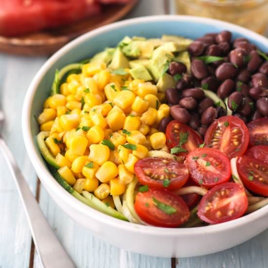 Southwestern Zucchini Noodle Bowl