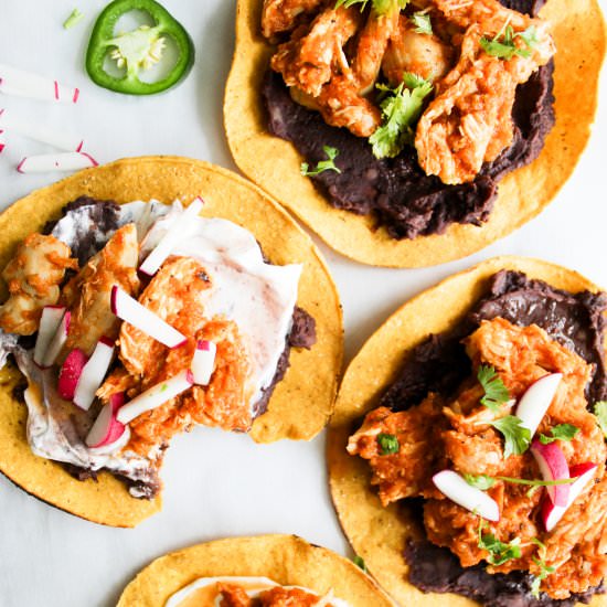 Chicken Tinga Tostadas