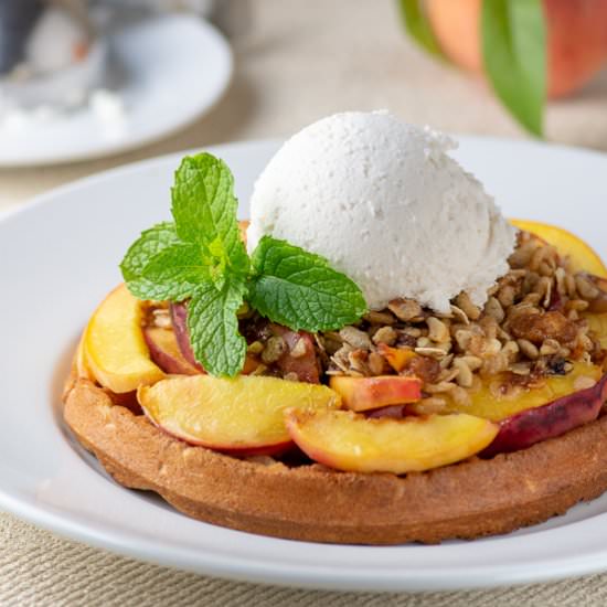 Peach Waffle Crisp