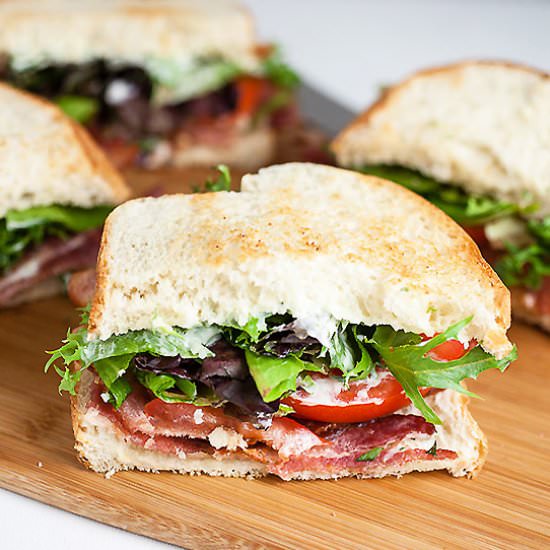 BLT with Lemon Basil Mayo