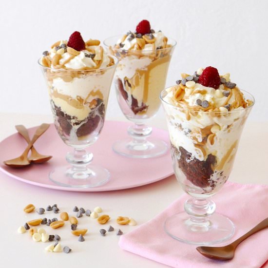 Peanut Butter Brownie Sundaes