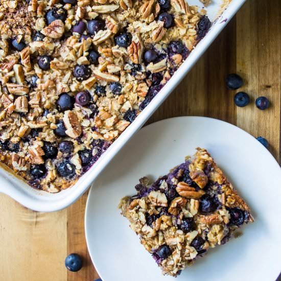Baked Blueberry Pecan Oatmeal
