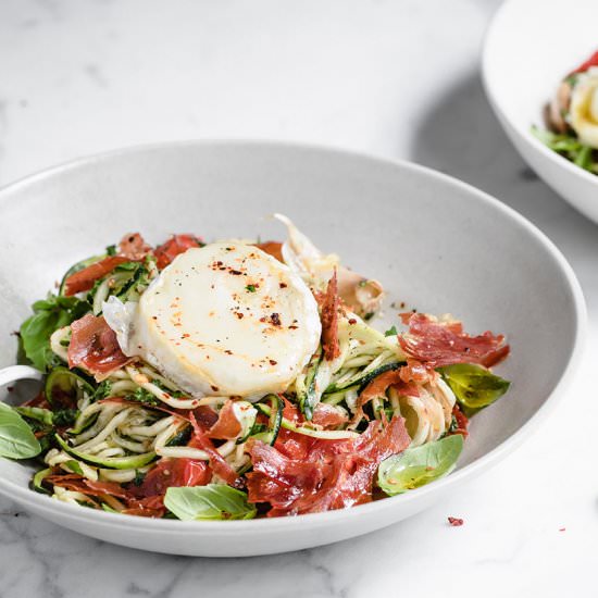 Zucchini, Prosciutto & Cheese Bowl