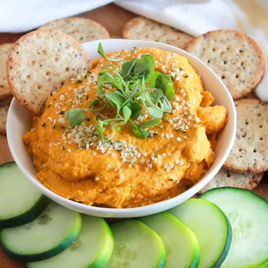 Paleo Roasted Carrot Hummus