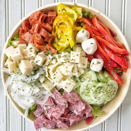 Italian Sub Salad Two Ways
