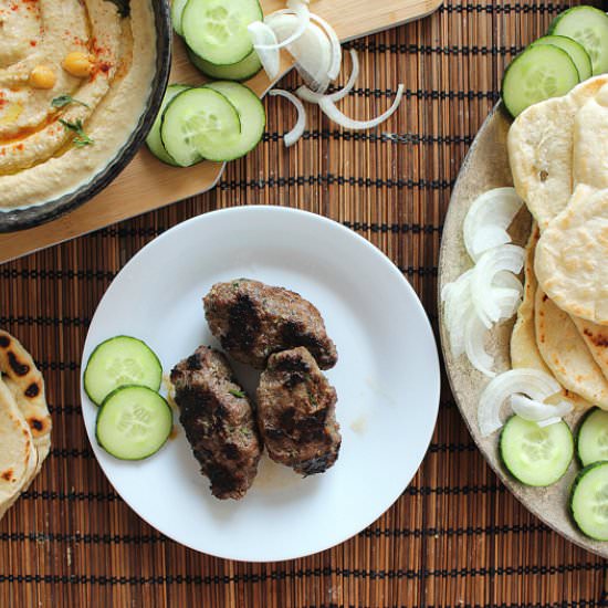 Moroccan koftah spread