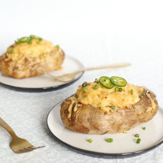 Green Chile Twice Baked Potatoes