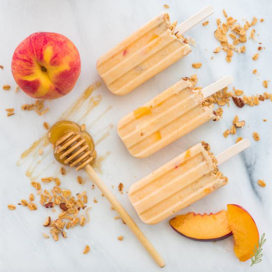 Peach FroYo Breakfast Pops