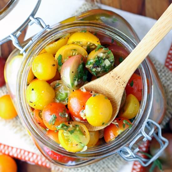 Easy Marinated Cherry Tomatoes