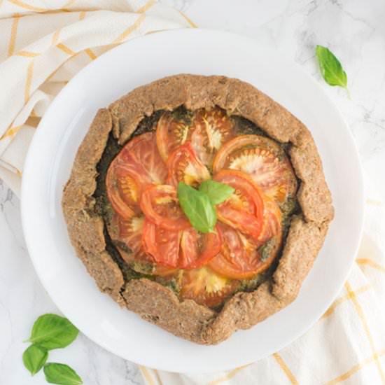 Vegan Pesto Tomato Galette