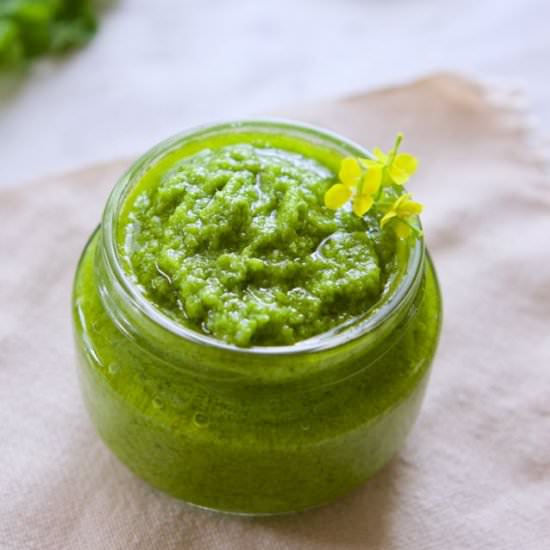 Garlic Scape Kale Pesto