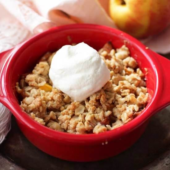 Peach Crisp For One