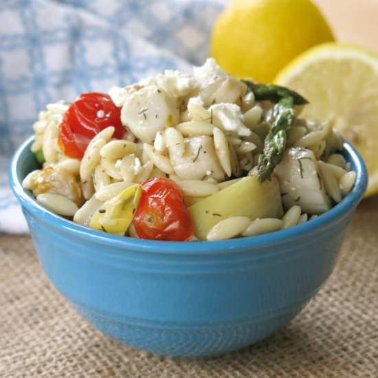 Scallops and Orzo Pasta