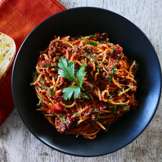 Instant Pot Spaghetti & Meat Sauce