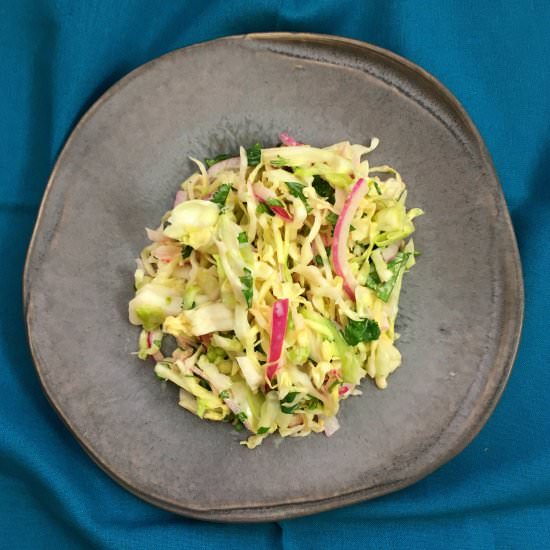Zesty Green Cabbage Slaw