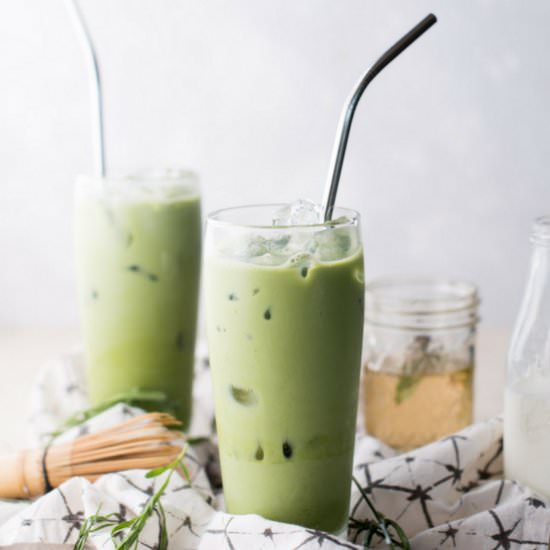 Iced Lavender Matcha Latte