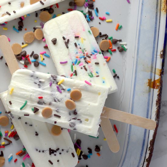 cake batter popsicles
