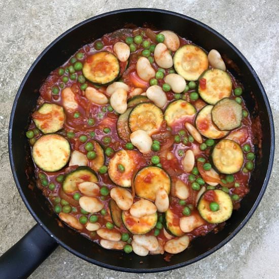 Egyptian Courgette and Butter Beans