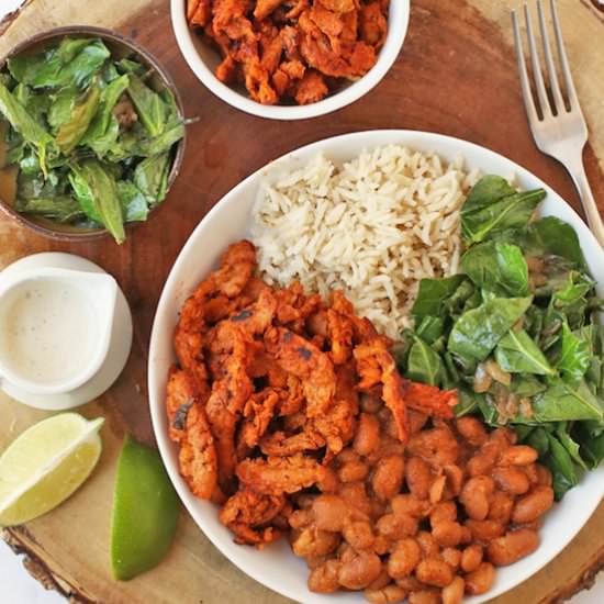 BBQ Soy Curls Bowl