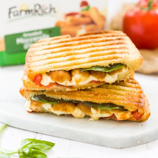 Mozzarella Stick Caprese Paninis