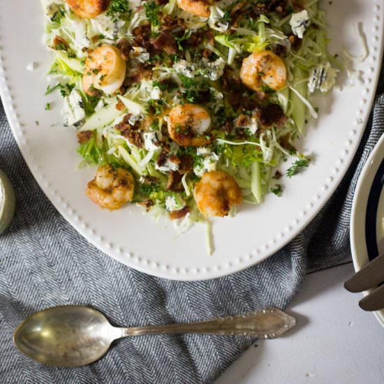 blue cheese and bacon coleslaw