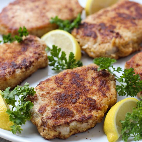 Lemon Butter Parmesan Pork Chops
