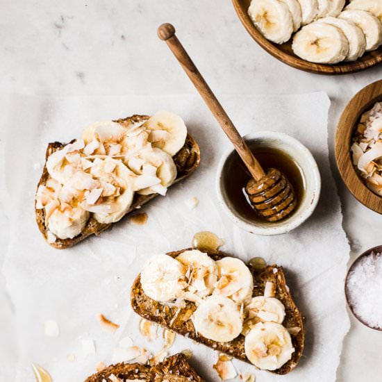 Almond Butter Toast with Bananas