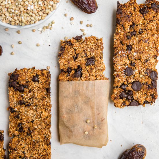Vanilla Chip Buckwheat Bars