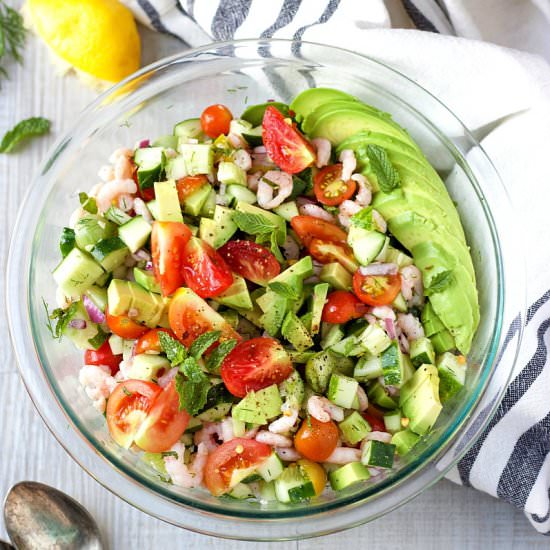 Shrimp Avocado Cucumber Salad
